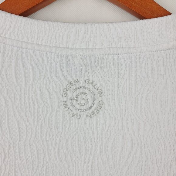 Galvin Green Dalia Golf Sweatshirt Womens Medium White Soft Jacquard Knit - Picture 11 of 13